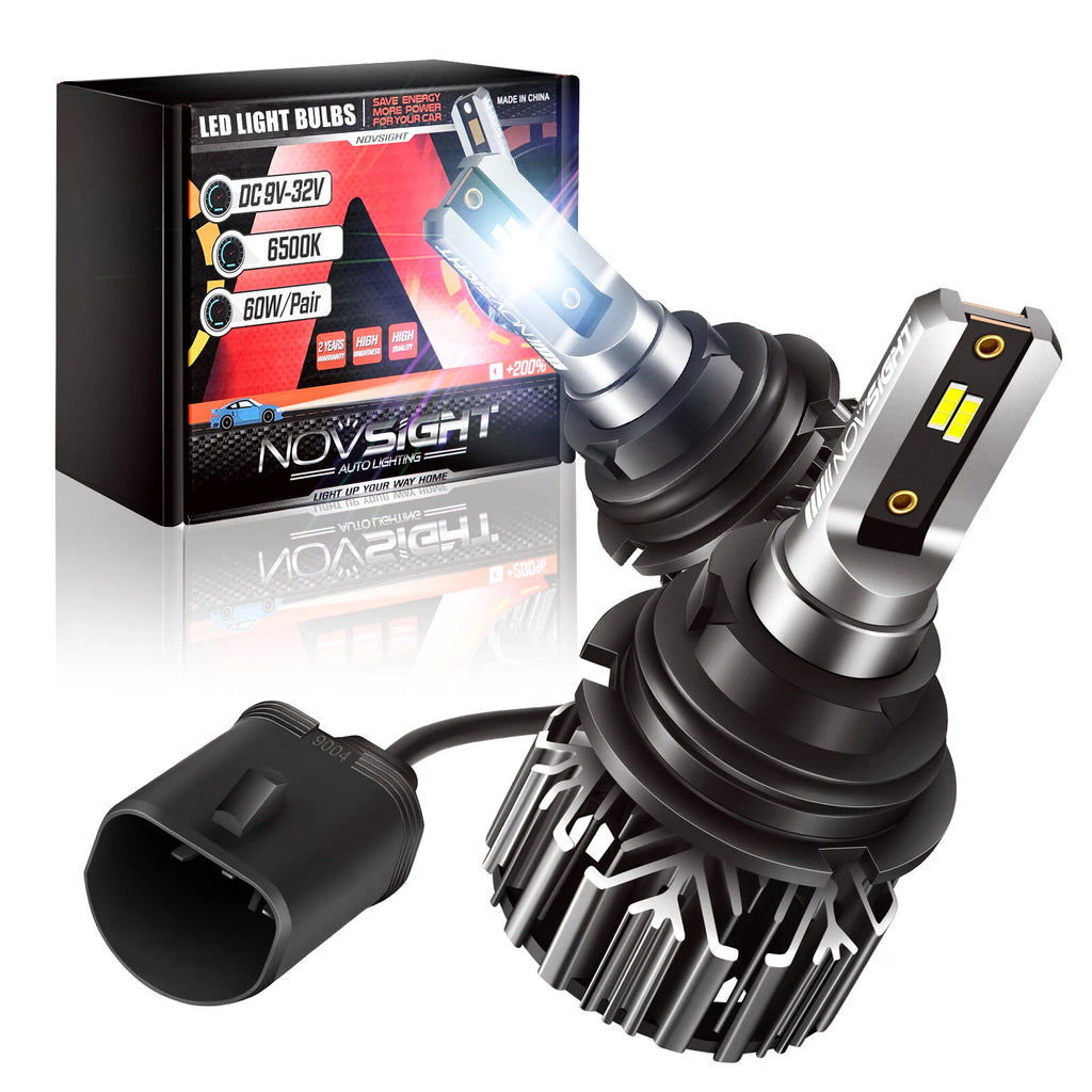 2X NOVSIGHT 9007 HB5 LED Headlight Bulbs Conversion Kit 6500K for