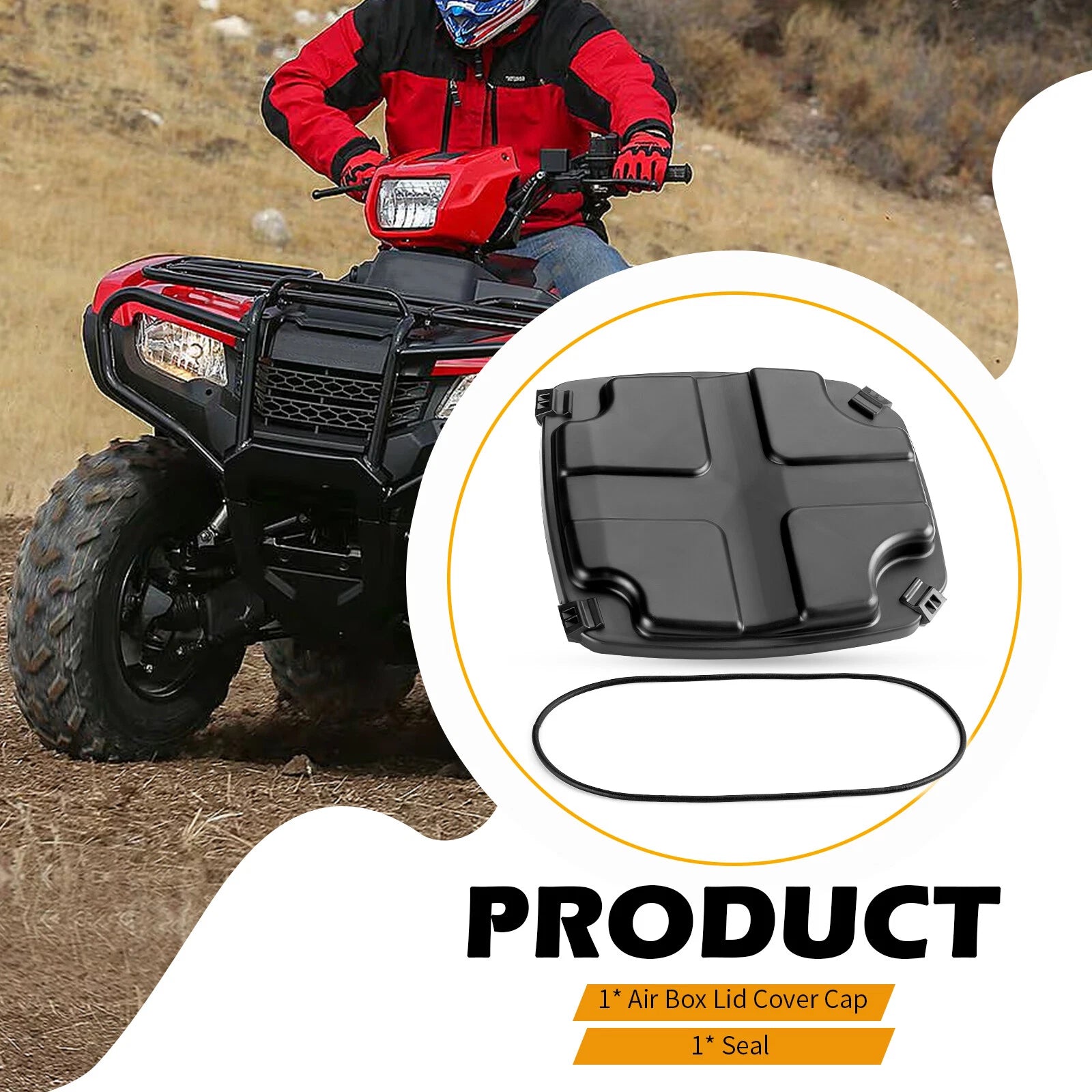 Air Box Lid Cover Seal Kit for Honda Rancher 420, Foreman 500, Pioneer 500