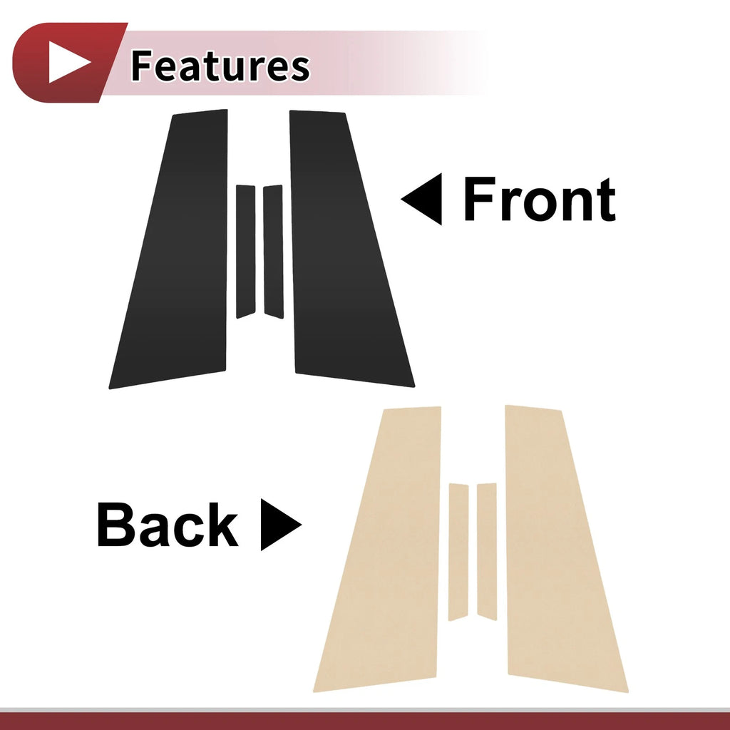 4 Pcs Door Pillar Window Trim Replacement for Mercedes-Benz CLS (2006–2011)