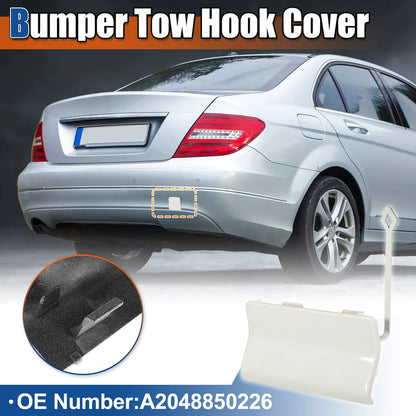 Rear Tow Hook Cover for Mercedes-Benz C-Class (2015–2021) No.A2048850226 White