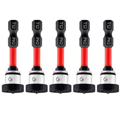 5x PH2 Magnetic Drywall Setter Screwdriver Bit 50mm 1/4" Hex Shank
