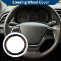 Steering Wheel Cover for Universal Fit (14.96", Black, Deep Brown)