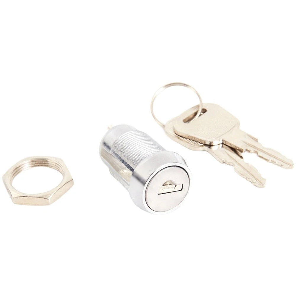 Zinc Alloy Lock Cylinder Key Switch for Cabinets (90 Degree Rotation)