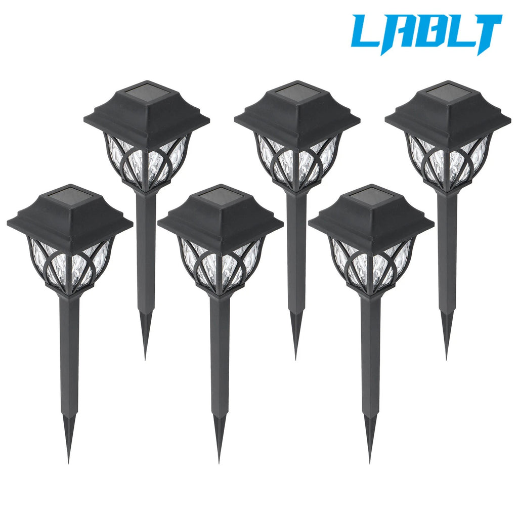 Set of 6 Solar Pathway Lights for Walkway Lawn Yard