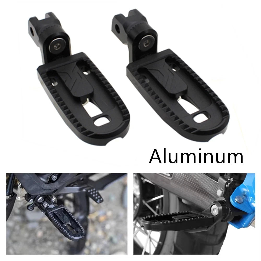 Adjustable Front Foot Pegs for BMW R1200GS LC Adv (2013–2021) - Black