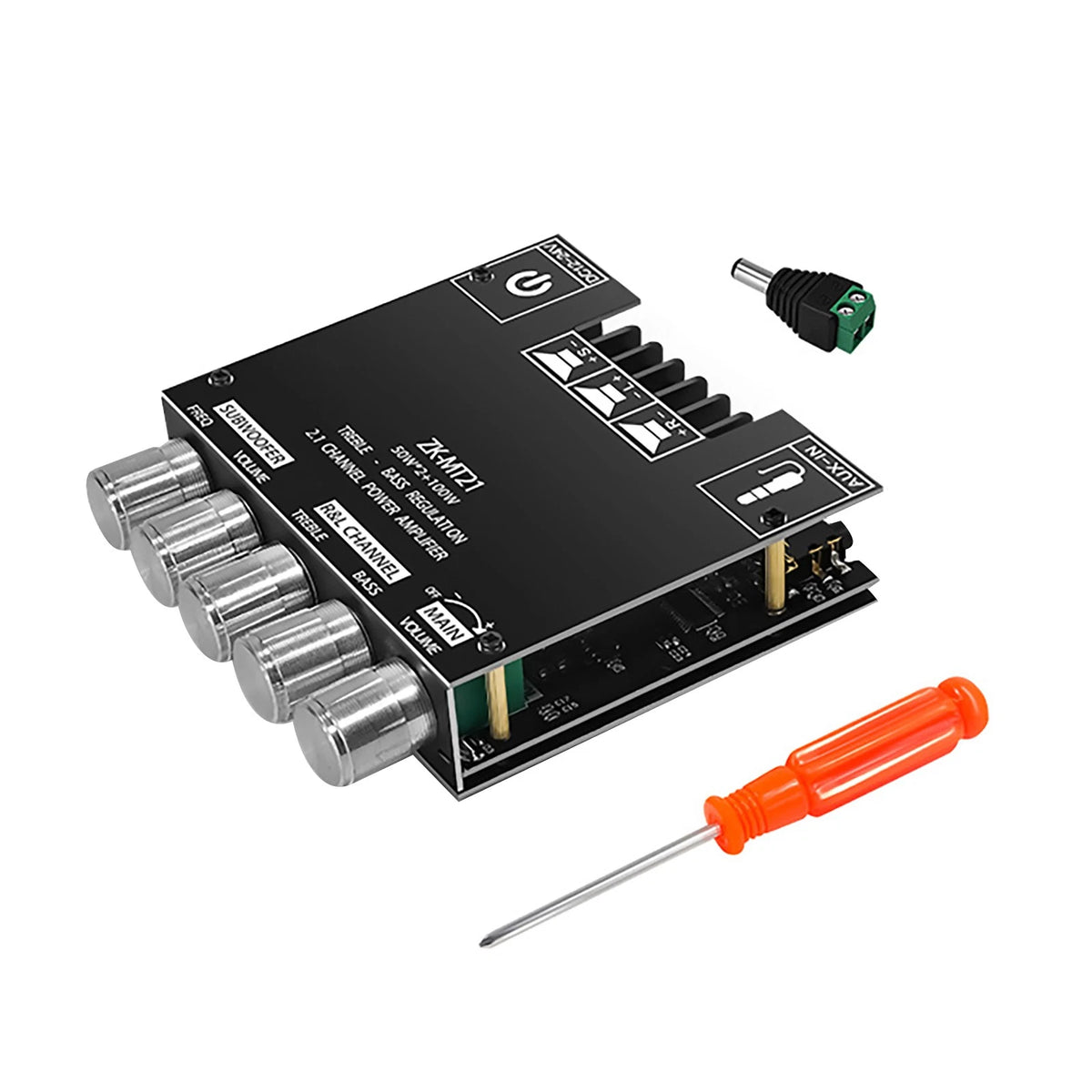 2.1 Channel Bluetooth 5.0 Subwoofer Amplifier Board for Speakers (20-100W, 4-8Ω)