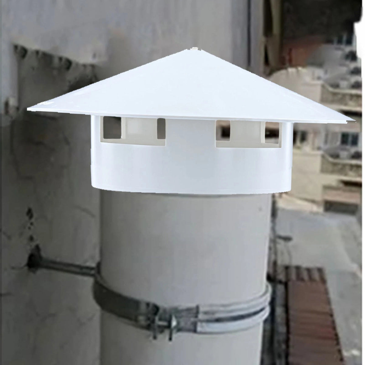 PVC Round Hood Cap for Ventilation Ducts (75mm, 160mm Diameter)