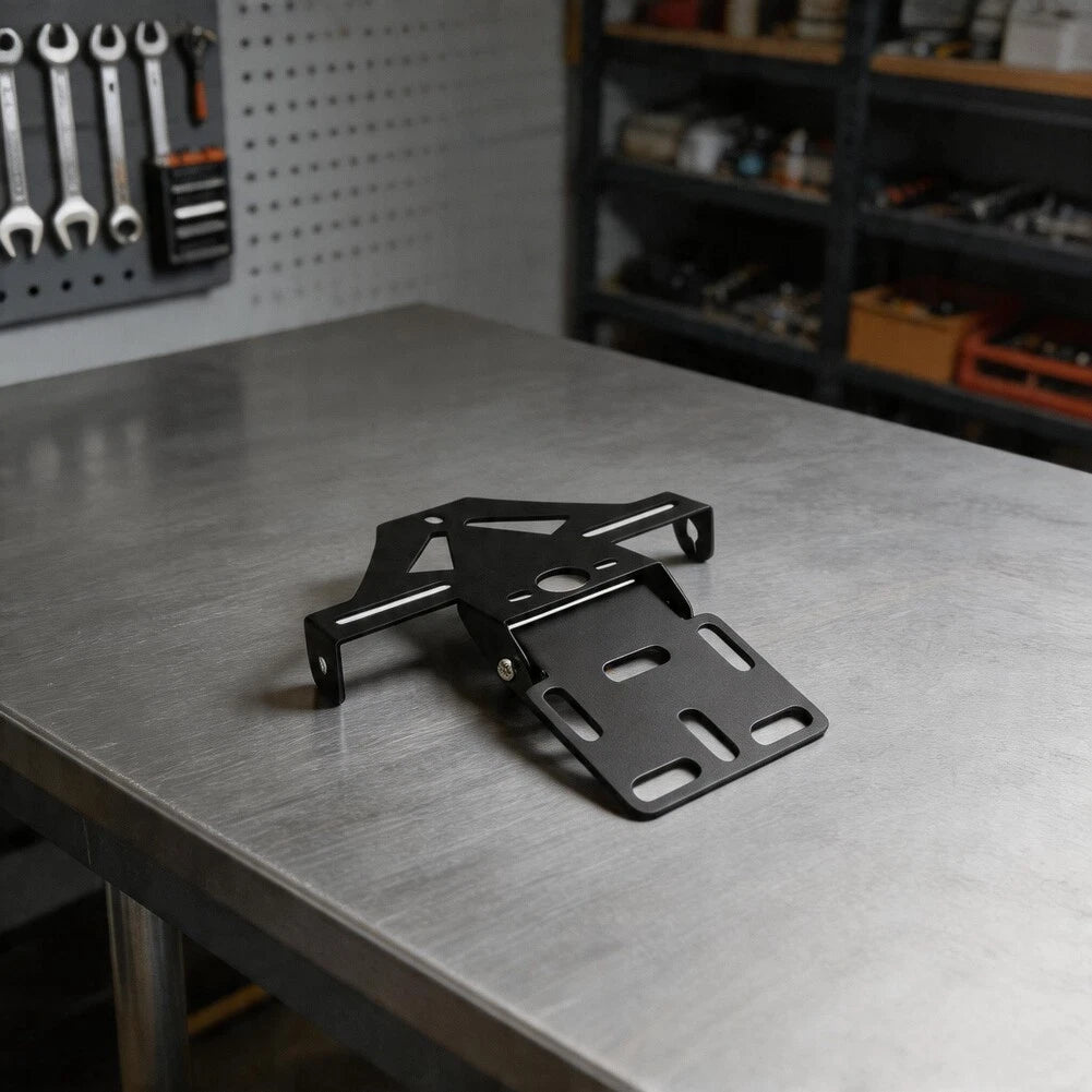 Folding Tail Tidy License Plate Holder for Most Motorcycles (Adjustable)