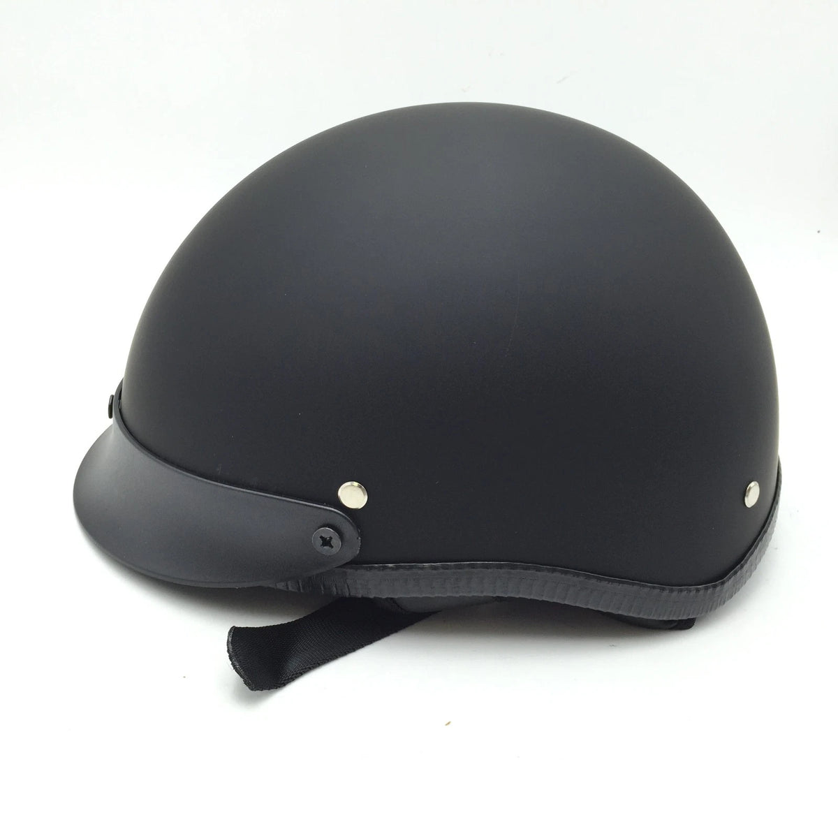 HTTMT DOT Certified Black Half Face Helmet for Chopper Cruiser Biker (M)