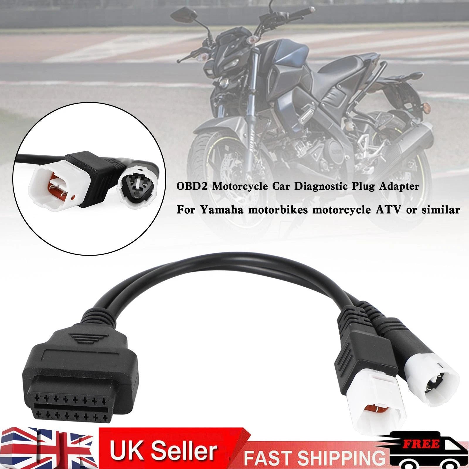 2-in-1 OBD2 Diagnostic Adapter Connector for Yamaha Motorcycle T9