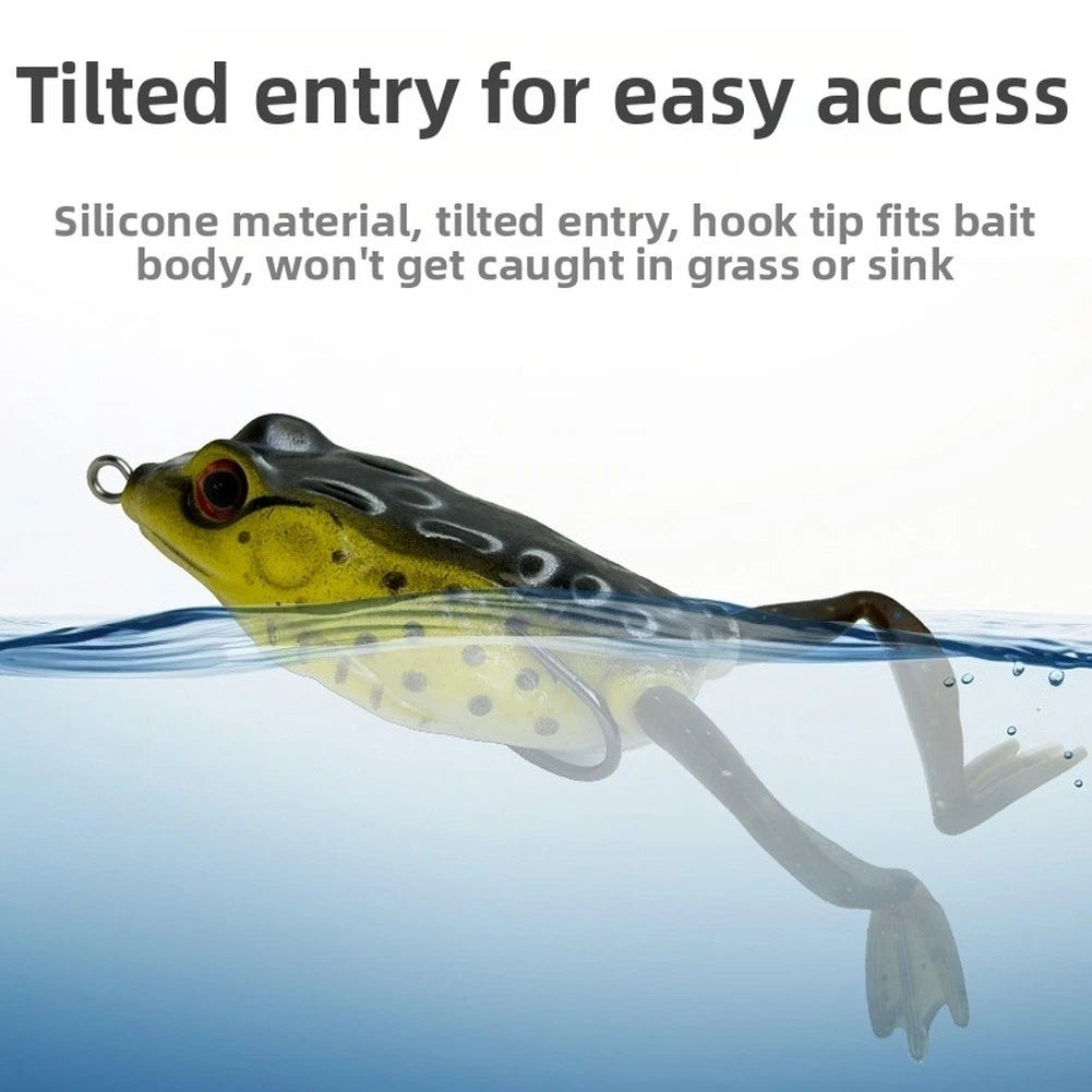 Topwater Frog Bait Lure 5.5cm with Double Barbed Hooks