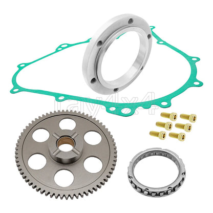 Starter Clutch Kit One Way Gear Bearing & Gasket for Yamaha Rhino/Wolverine (2004–2014)