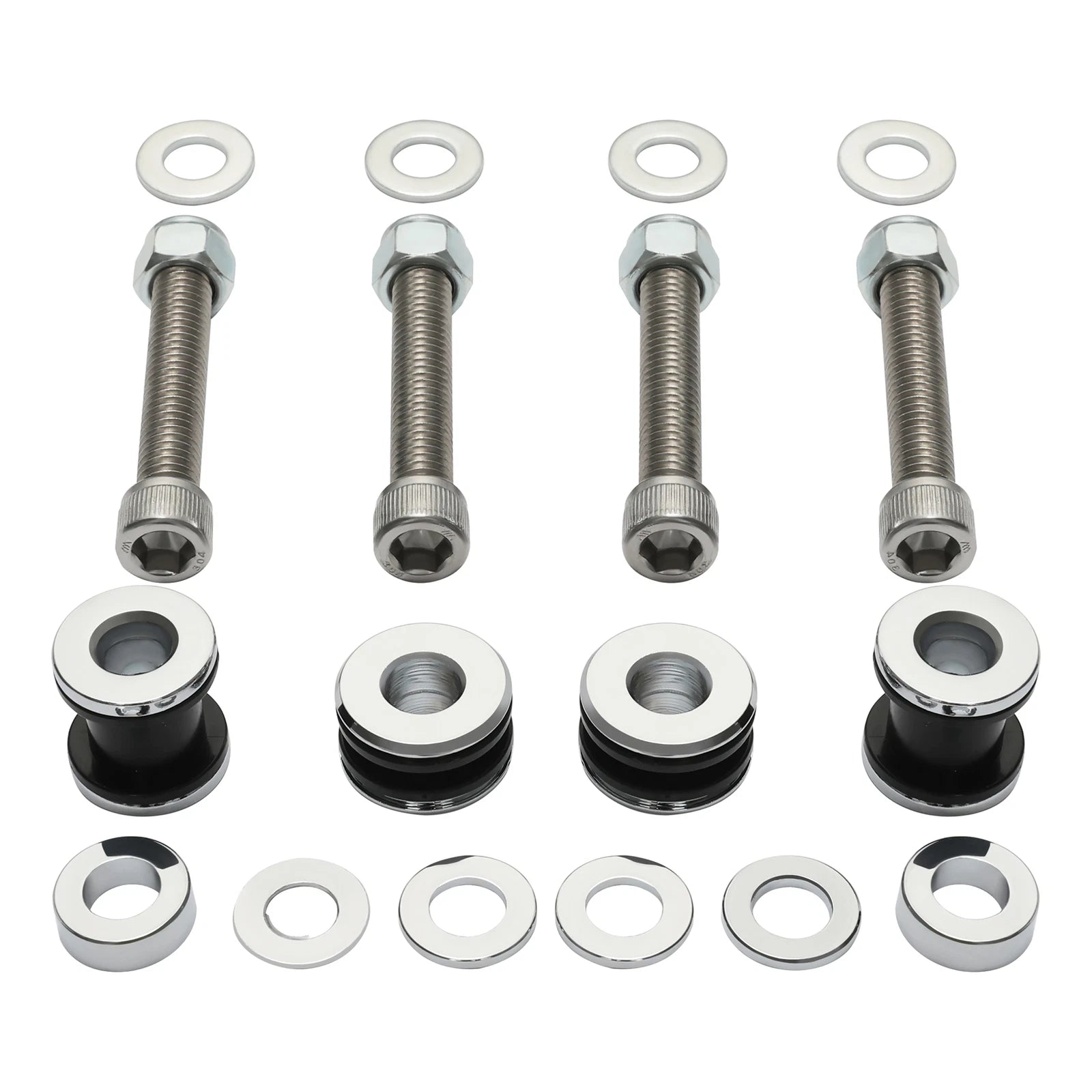 Sissy Bar Docking Hardware Kit for Harley Softail Fat Boy FLSTF (2003–2017)