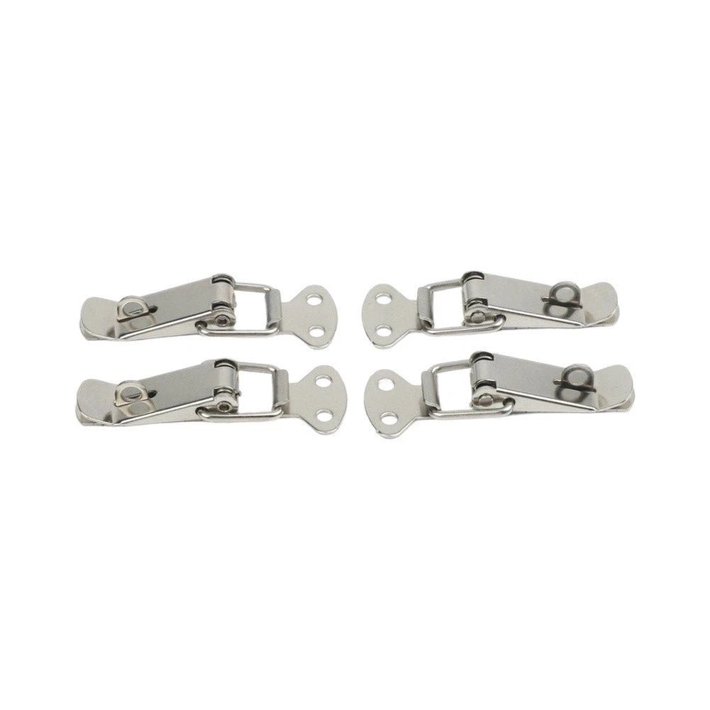 4X Stainless Steel Spring Loaded Clamps for Closet Security