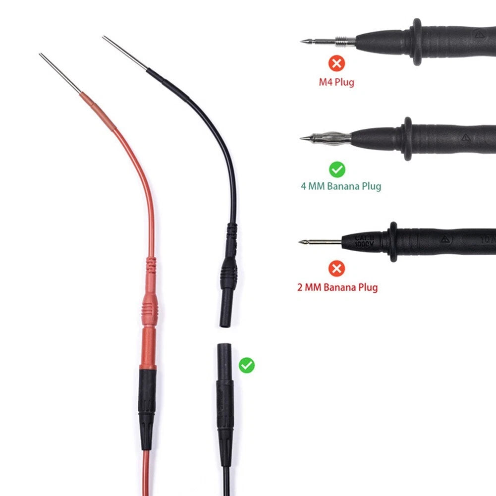Silicone Spoon Back Probe Kit for 4mm Banana Connectors