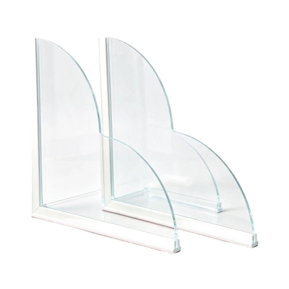 Set of 2 Easy Install Shower Splash Guards 23.5x23.5cm Clear