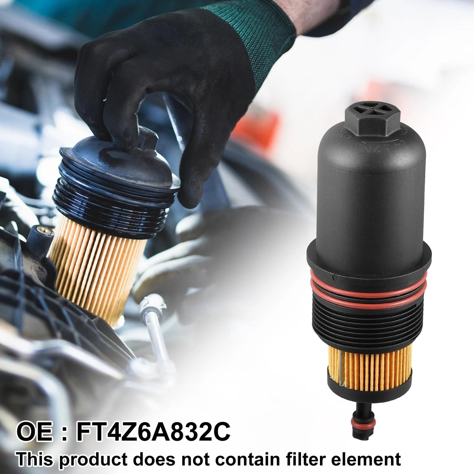 Engine Oil Filter Housing Cap Cover Replacement for Ford F150 (2015–2020)