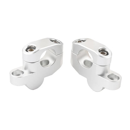 1 25mm Offset Handlebar Clamp Riser For Honda Suzuki Yamaha Kawasaki Silver