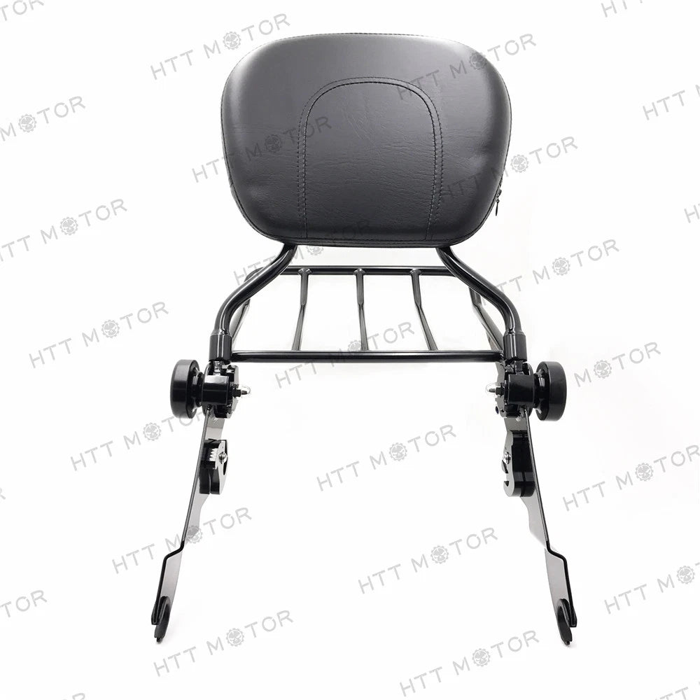Adjustable Backrest Sissy Bar + Luggage Rack for Harley Touring (2009–2015)