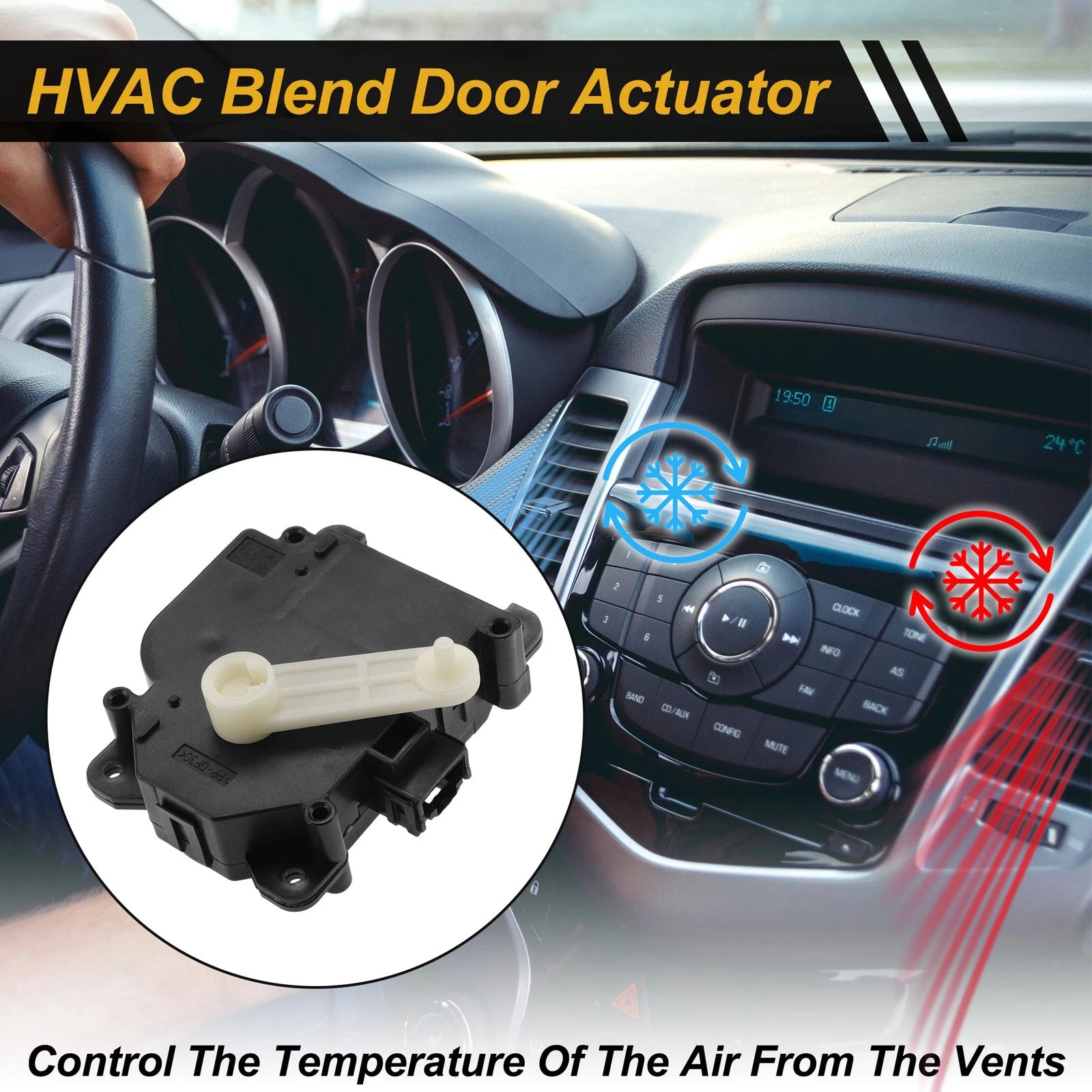 HVAC Heater Blend Door Actuator Replacement for Toyota Camry (2007–2011)