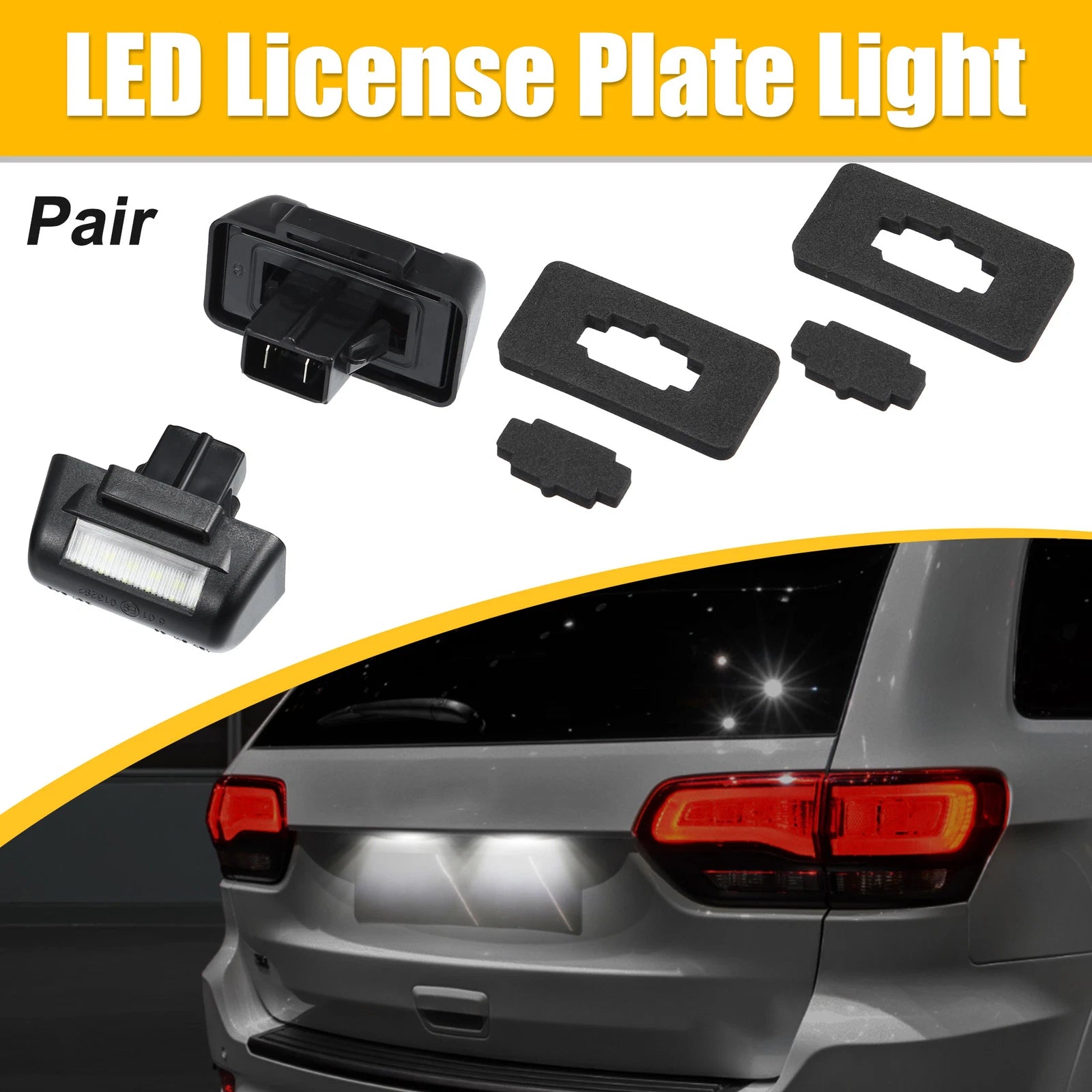 2X LED License Plate Light for Ford Transit (1985–1992) 4388111