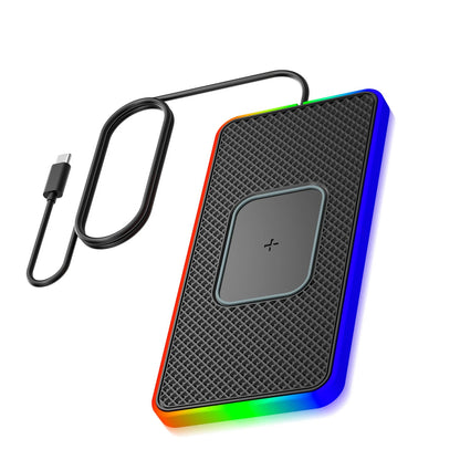 Type-C RGB Silicone Non Slip Wireless Phone Charger Fast Charging Station