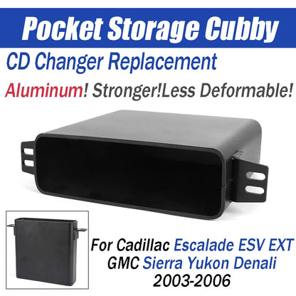 CD Changer Pocket Storage Cubby for Escalade ESV EXT Sierra Yukon Denali (2003–2006)