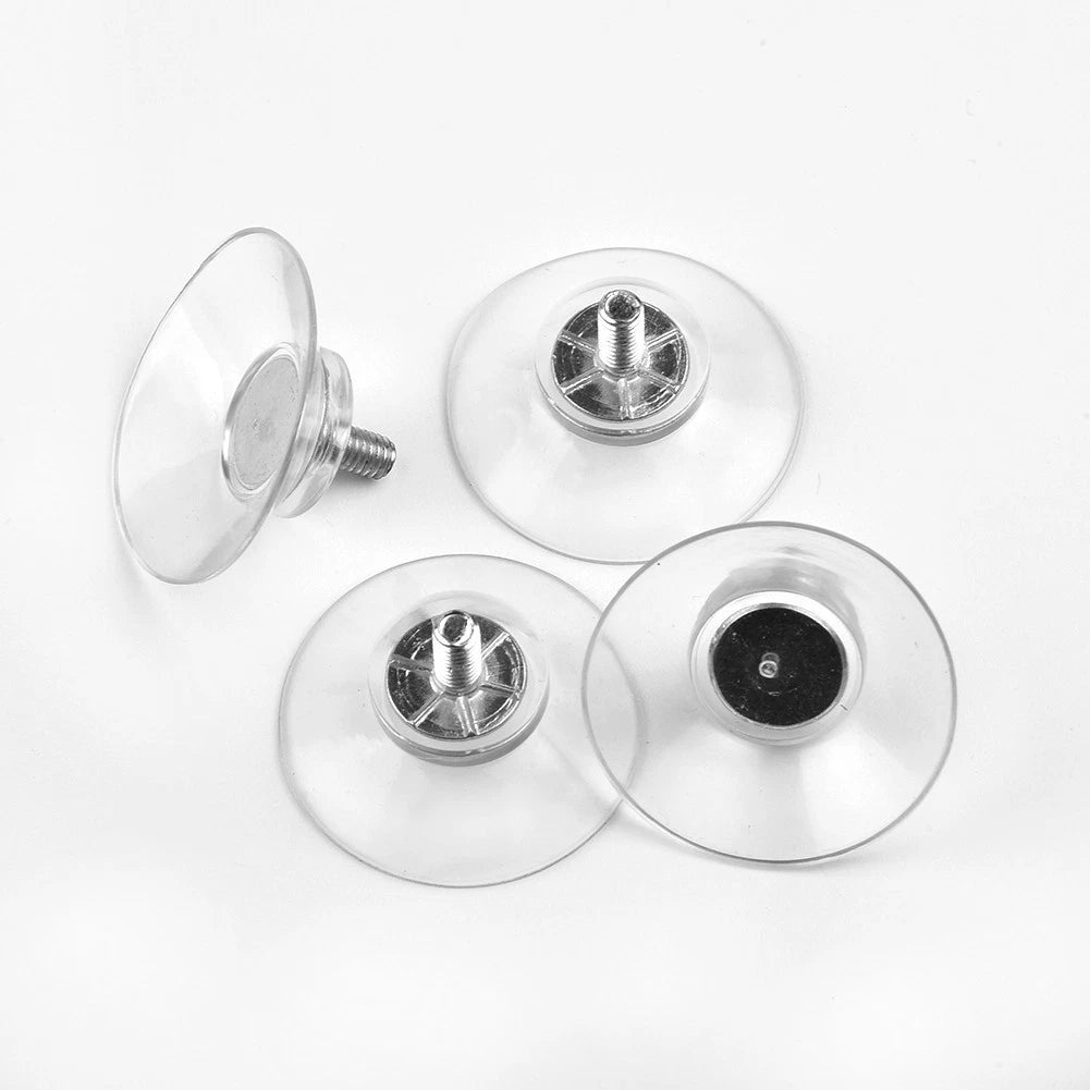 10x Suction Cup Plate Holders with Thumb Screw Pads - Transparent
