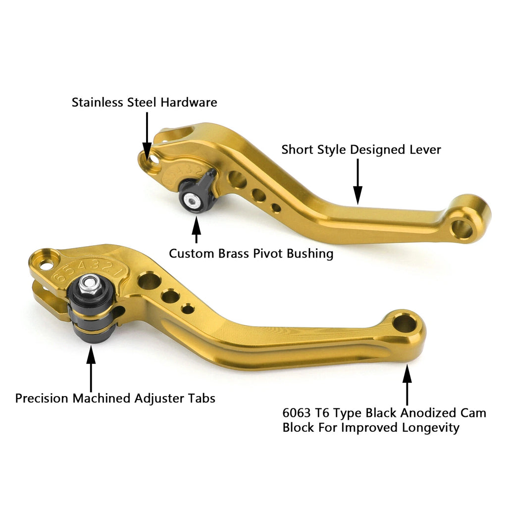 Short Clutch Brake Lever for 790 Street Bike (2018) Gold