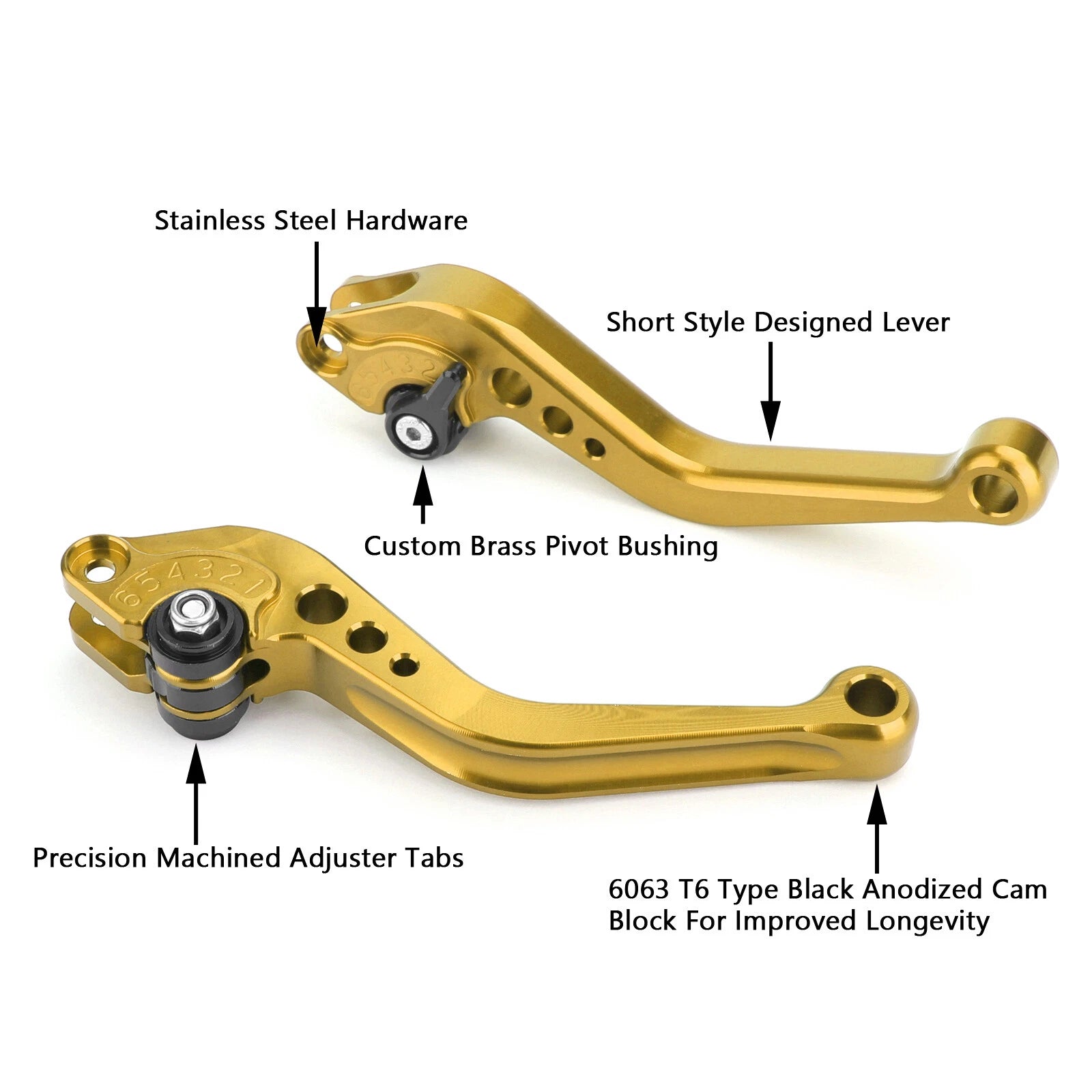 Short Clutch Brake Lever for 790 Street Bike (2018) Gold
