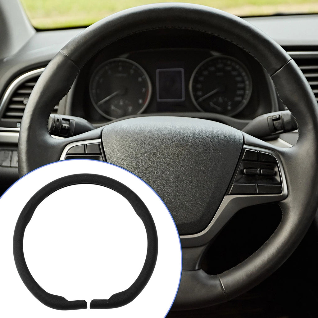 Steering Wheel Cover 14.96" Black for