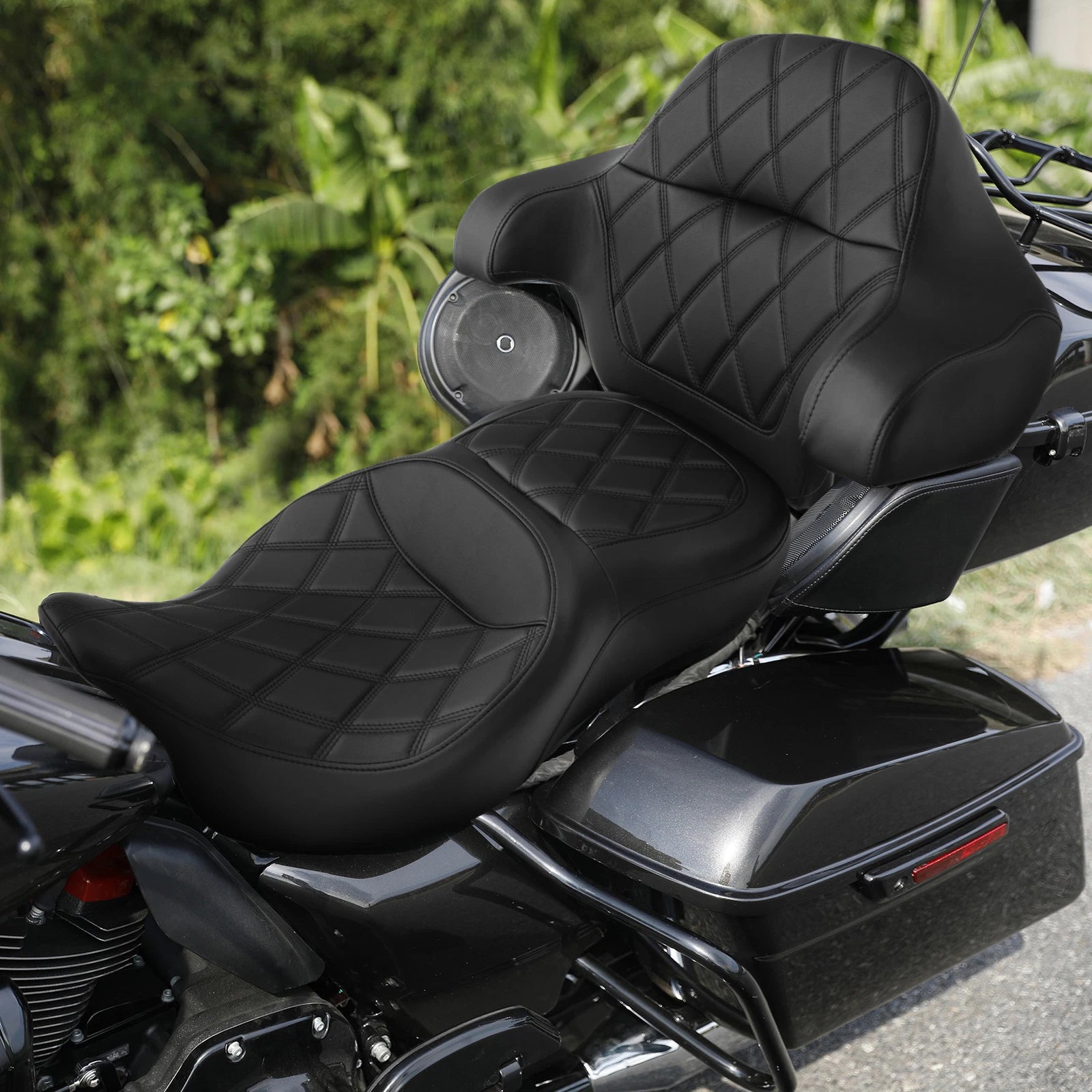 Backrest for Harley Touring (2014–2024) - Black Wrap-around