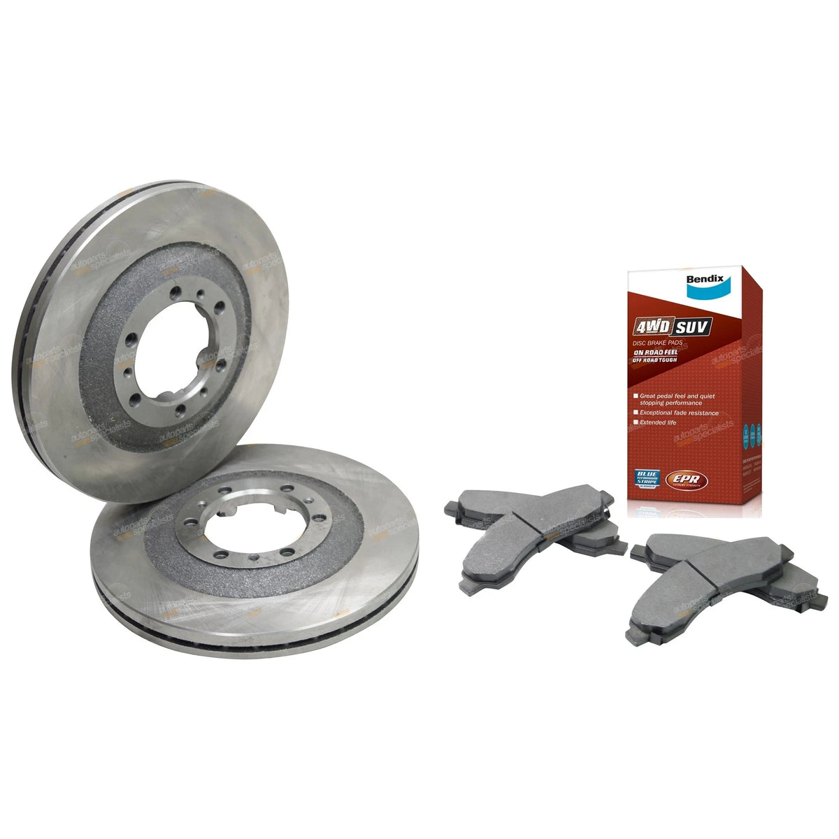 2 Front Disc Rotors + Bendix Brake Pads for Great Wall V200 V240 X240 (2011–2014)