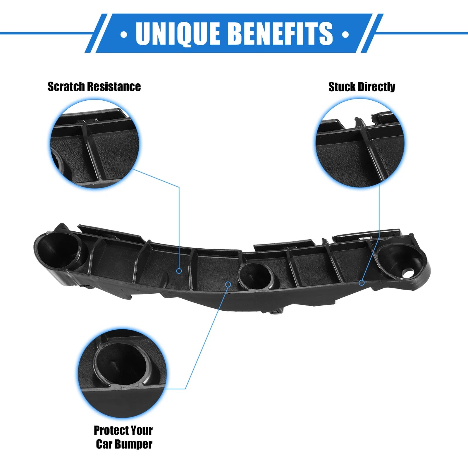 Right Bumper Mounting Support Bracket for Scion TC (2005–2010) Plastic Black