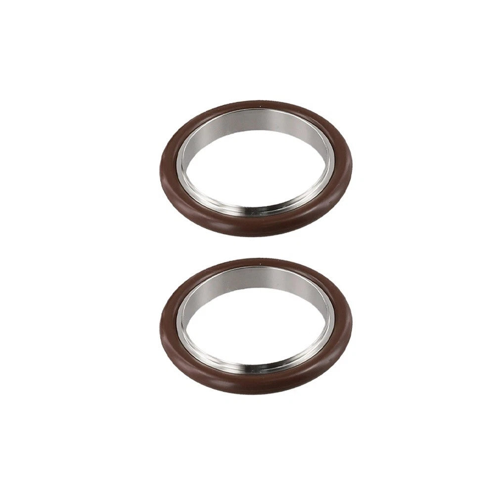 2X Stainless Steel KF40 Vacuum Center Ring with O Ring Clamp Fitting Set