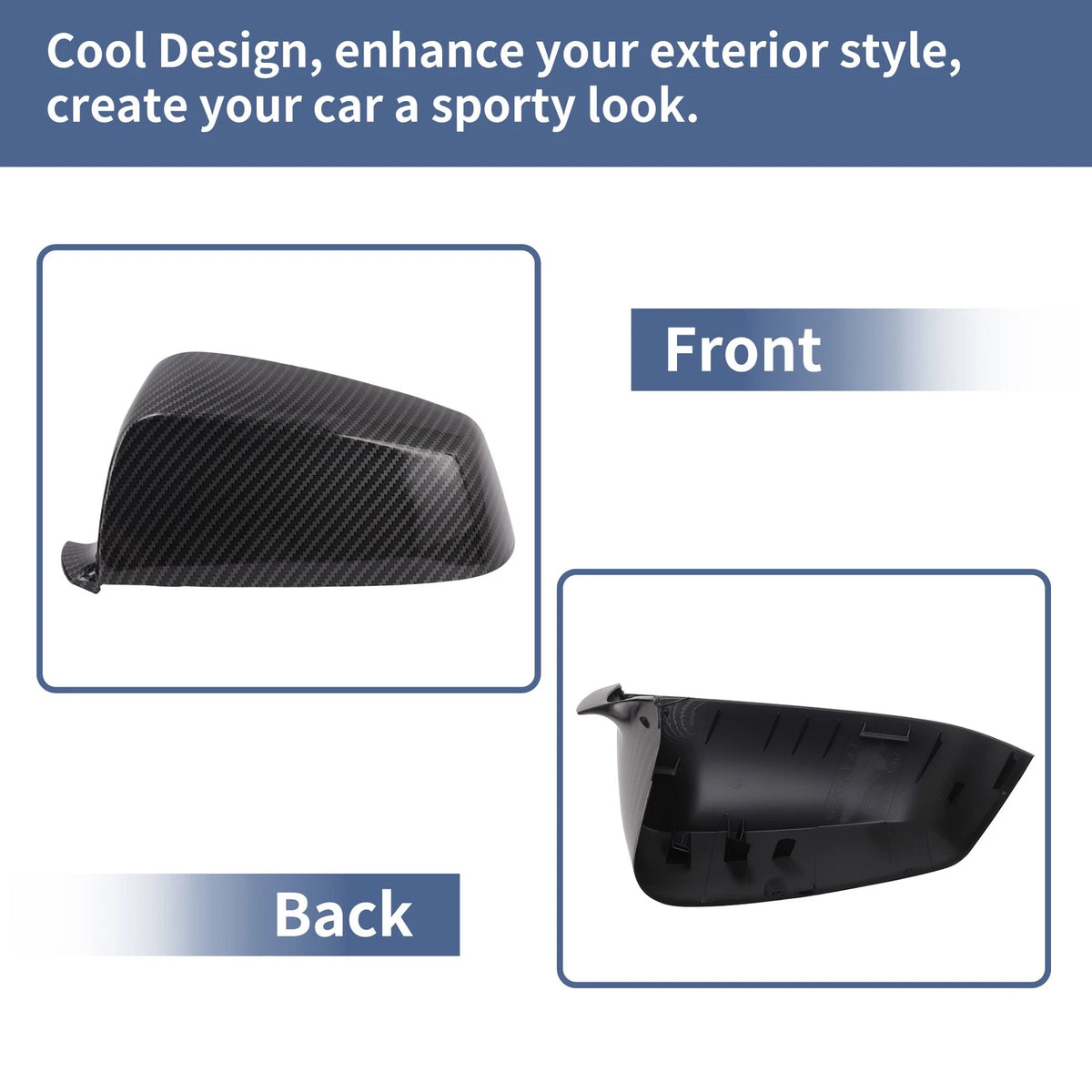 Set of 2 Rearview Mirror Cover Caps for BMW 5 Series E60 E61 (2008–2010)