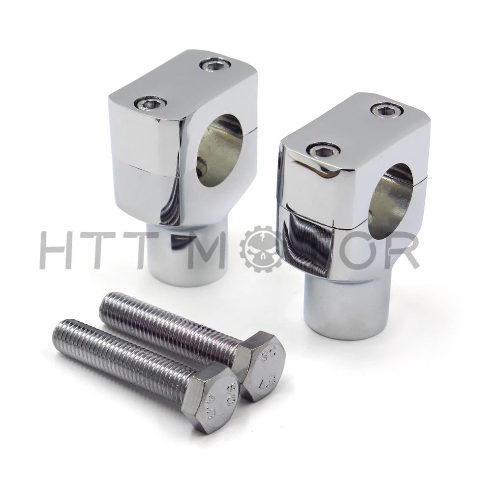 1" Chrome Handlebar Risers for Harley Davidson Sportster Softail (US)