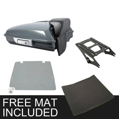Razor Trunk Backrest Mount Plate for Harley Street Glide (2014–2026) Gunship Gray