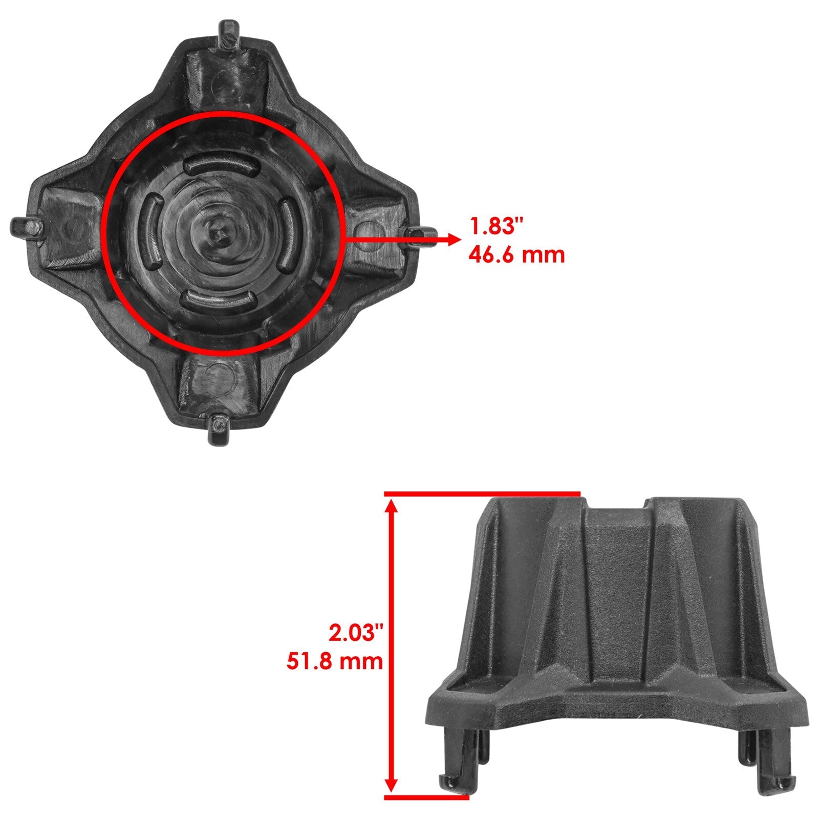 Wheel Center Cap Front And Rear Replacement for Can-Am Maverick X3 900 HO (2018)