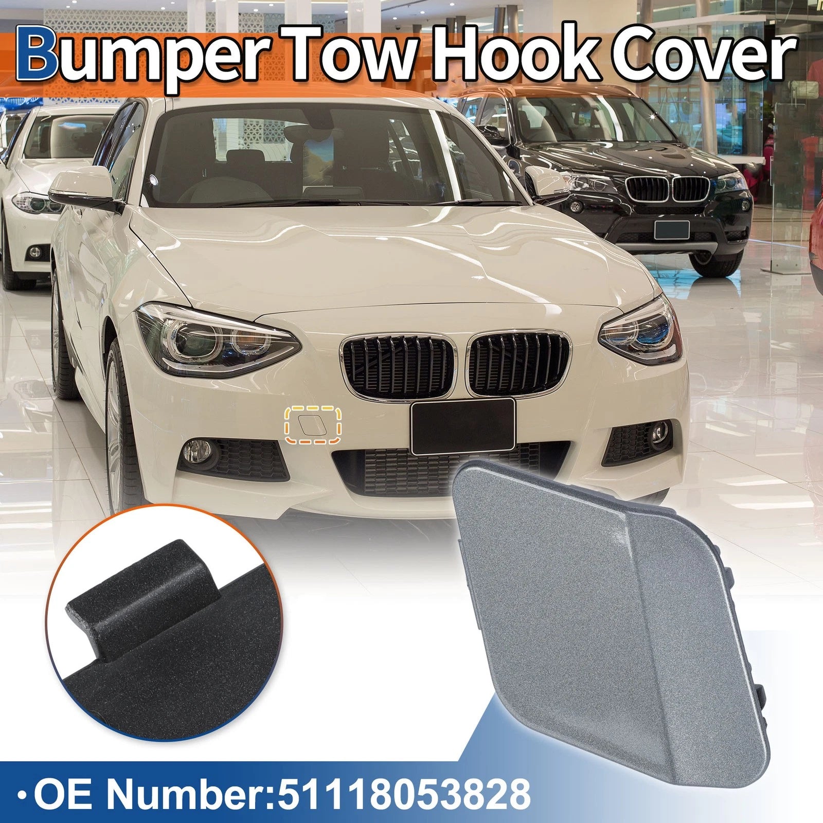 Front Tow Hook Cover Replacement for BMW 114i (2012–2014)