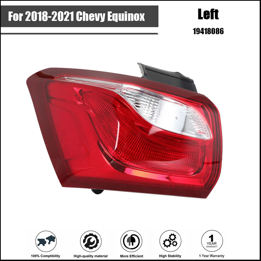 Tail Light Assembly Set for Chevy Equinox (2018–2021) Left Driver Rear