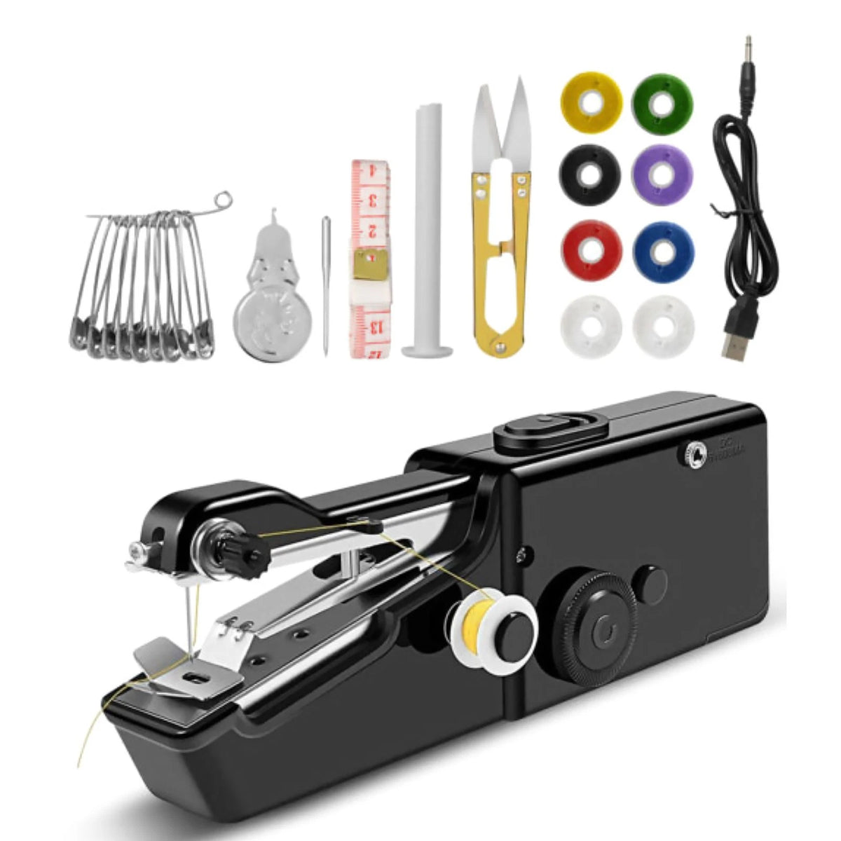 Handheld Mini Sewing Machine Tool Set with Accessories for Universal Use