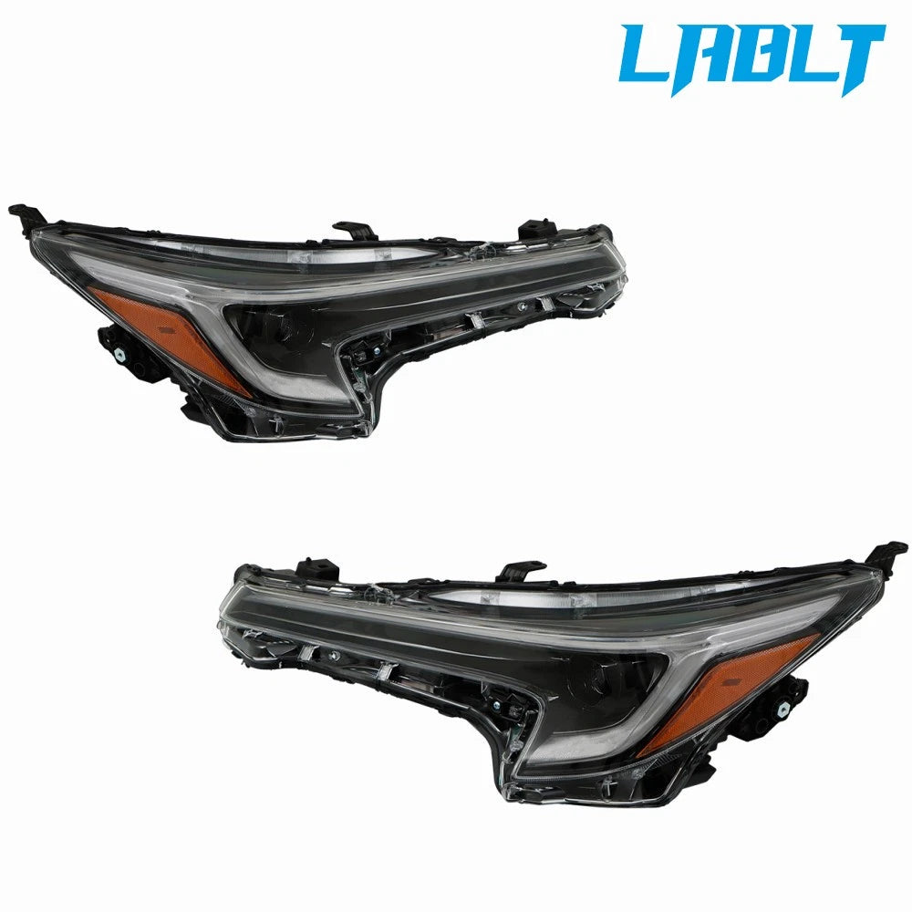 2X LED Headlight Assembly Black for Toyota Corolla (2023–2024)