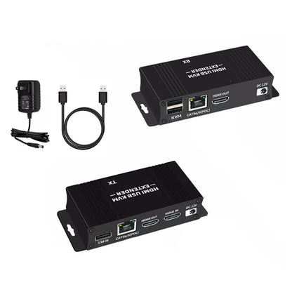 60M HDMI KVM Extender Splitter Over Ethernet Cat5e/6