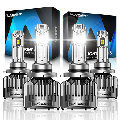 2X NOVSIGHT 9005 9006 LED Headlight Bulbs for High Low Beam (6500K)