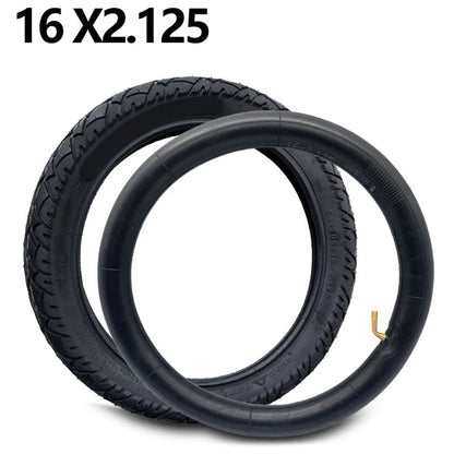 16x2 125 Inner Tube and Outer Tire for Smooth Ride (Compatible Models)