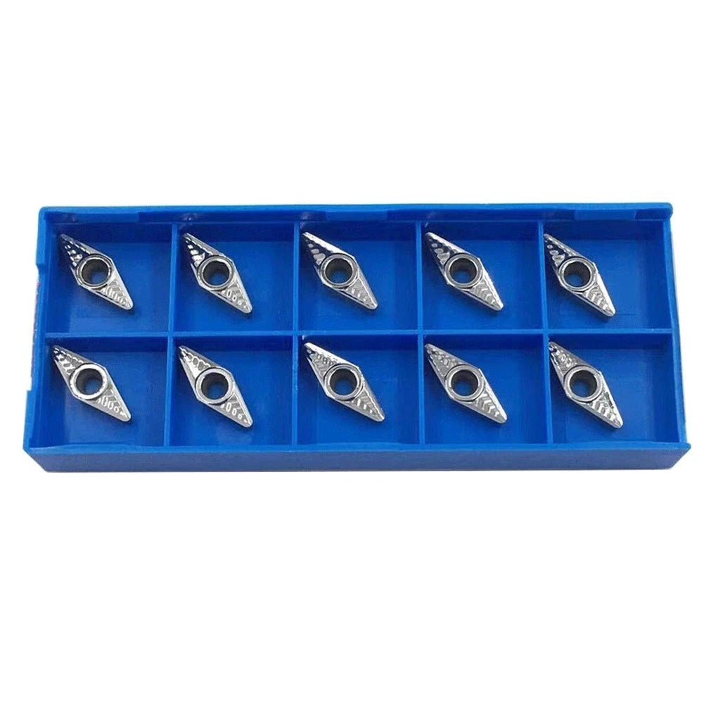 10pcs Carbide Turning Inserts VCGT110308AK for Aluminum Alloy Lathe Use