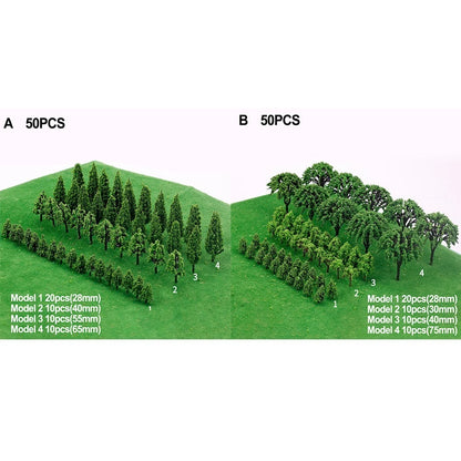 Set of 4 Trees for Model Train Landscape