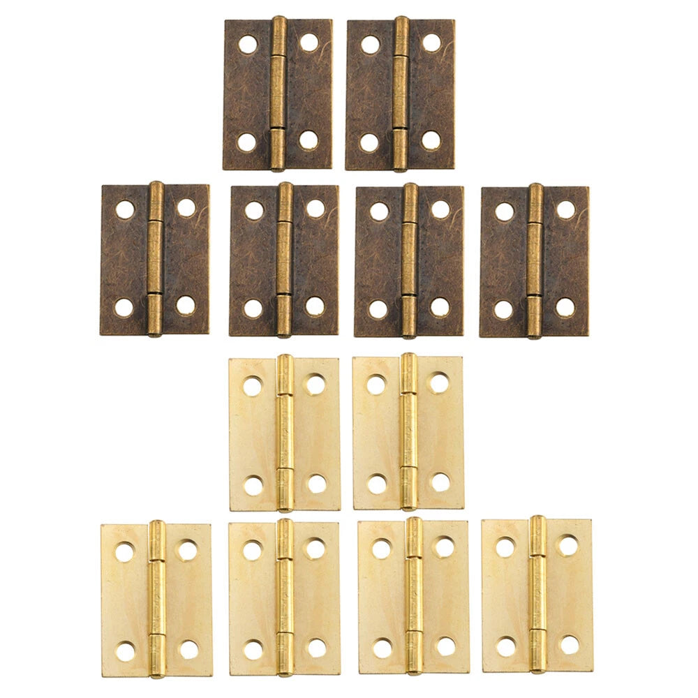 6x Antique Wooden Box Hinge with Screw Cupboard Toolbox Cabinet Hardware 3827mm