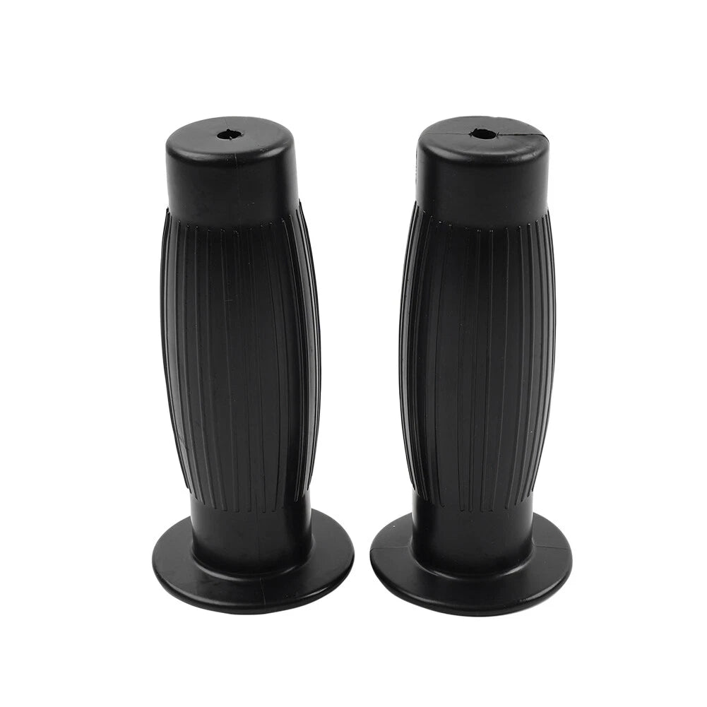 7/8" Hand Grips for Universal Vintage Motorcycle Handlebars - Black